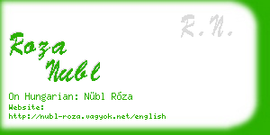 roza nubl business card